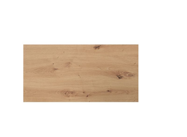 Plateau de table Hammerbacher KP16, 160 x 80 cm, plateau : chêne noueux de 25 mm d'épaisseur, avec système de perçage pour pieds de support, VKP16/R