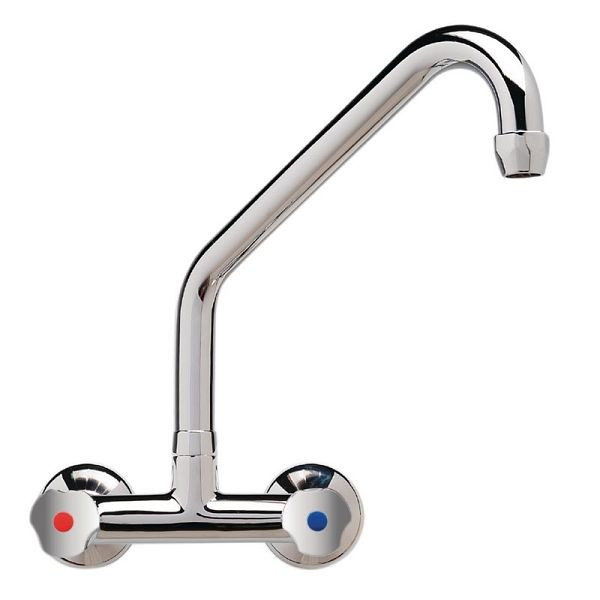 Mitigeur professionnel duoblock Gastro M pour montage mural avec boutons rotatifs et bec haut 30cm, DY394