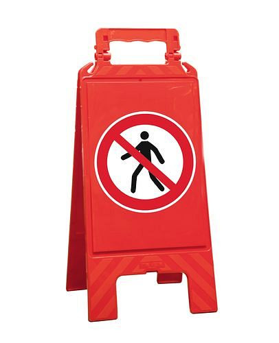 Panneau d'avertissement Moravie rouge, plastique, pour marquer les zones interdites, piétons, 252148