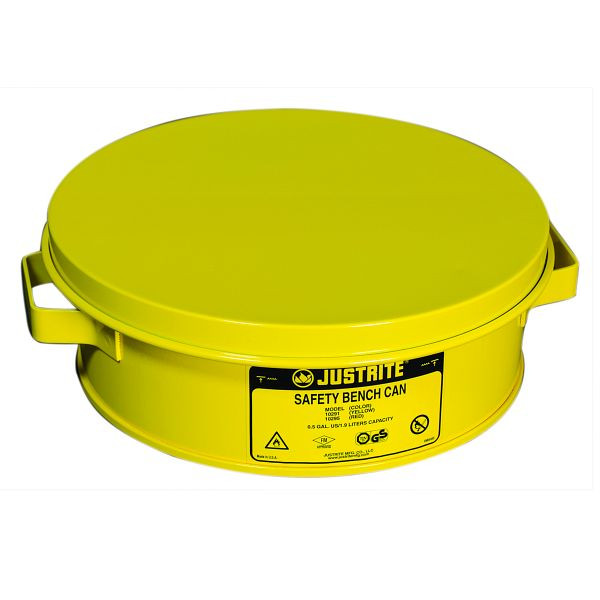 Boîtes de banc de sécurité Justrite 1007, 23,8 cm x 8,3 cm, jaune, JUT10291YL