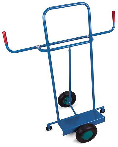 Camion panneau DENIOS classic-line DENIOS classic-line, acier, pneumatiques, 2 rouleaux de support, pelle 500x200mm, 250kg, 258218
