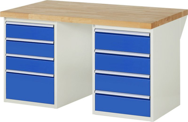 Etabli RAU série 7000 - modèle 7820-3, L1500 x P900 x H890 mm, base système L1500 x P850 x H850 mm, 03-7820A3-159B4M.11