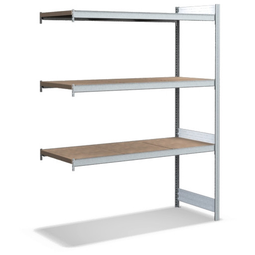 BITO grand kit d'extension d'étagère /350kg 1999x1512x624 3 niveaux aggloméré galvanisé, C1256-0002