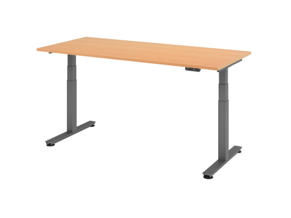 Hammerbacher bureau assis-debout électrique 180x80cm hêtre, VXDSM19/6/G