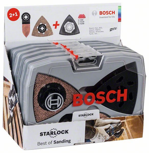 6-teilig 2608664133 Bosch 5x Bosch Ensemble de Ponçage Starlock Best Of Ponçage 