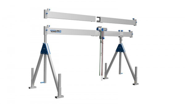 Portique en aluminium SCHILLING, fixe, pliable, poutre 6 m divisible, moyenne, capacité de charge 1 500 kg, 1321560-4