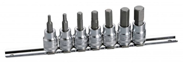 Boxo Jeu de douilles hexagonales 3/8" sur clip 8 pièces, B-H3807R