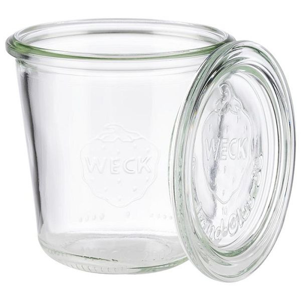 Pot APS Weck avec couvercle, Ø 9 cm, hauteur : 9 cm, forme linteau 290 ml, lot de 6, 82352
