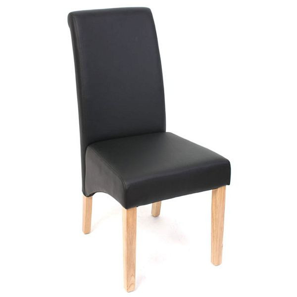 Mendler lot de 2 chaises de salle à manger chaises de cuisine chaise M37, simili cuir mat, noir, pieds légers, 22307