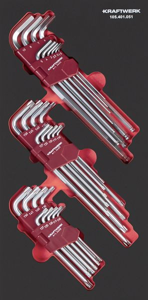 Kraftwerk PRO LINE EVA3 jeu de broches d'angle pour jeu d'inserts, 20x40 28 pièces, 105.401.051