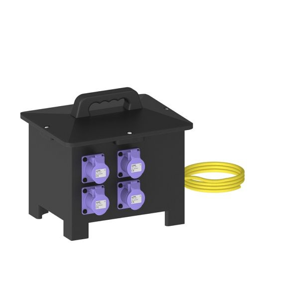 ELSPRO Mobiler Sicherheitstransformator AACHEN, 1500 VA, Steckdosen: 4 CEE 24 V 16 A 2 p, 3980105
