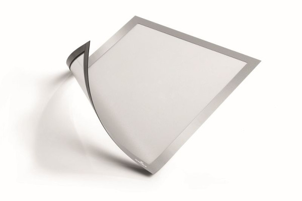 DURABLE DURAFRAME Cadre d'information magnétique A4, argent, lot de 5, 486923