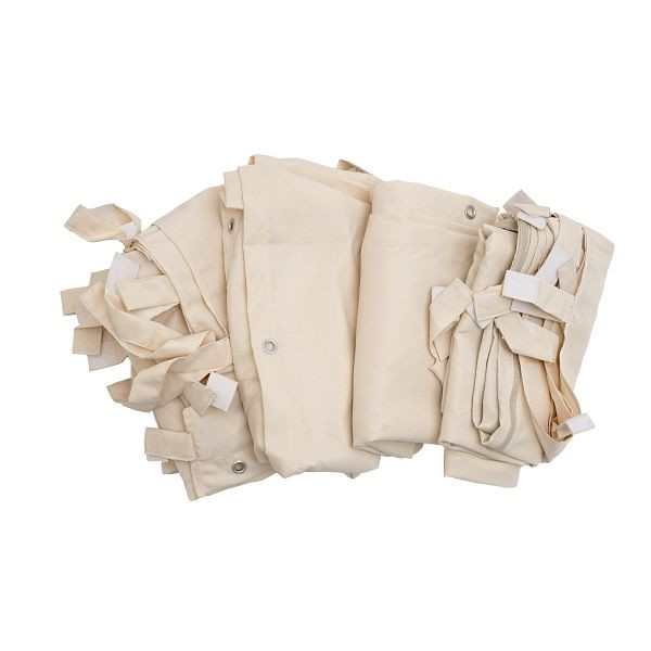 Mendler set de 4 parois latérales pour pergola HWC-A22, pavillon de paroi latérale de rechange, 3x3m polyester, crème, 75927