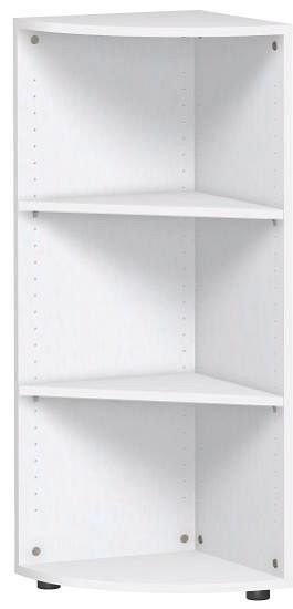Étagère d'angle geramöbel avec pieds, 400x400x1104, blanc, S-343010-W