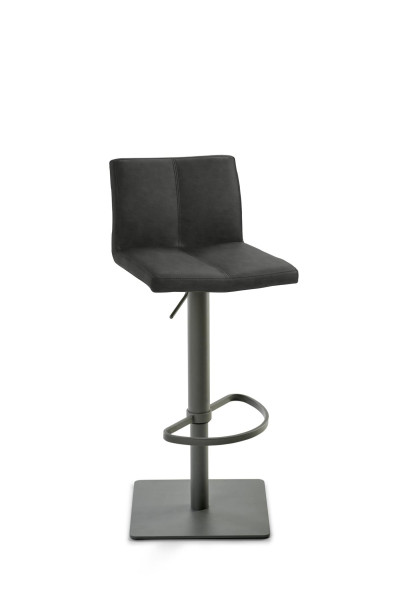 Mayer Sitzmöbel , structure gris poudré, coque d'assise rembourrée avec surpiqûres, gris noir, 1285_14_26477
