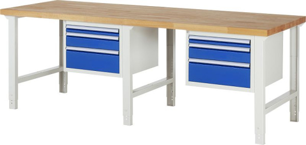 Etabli RAU série 7000 - modèle 7126, L2500 x P900 x H790-1140 mm, 13-7126A1-259B4H.11