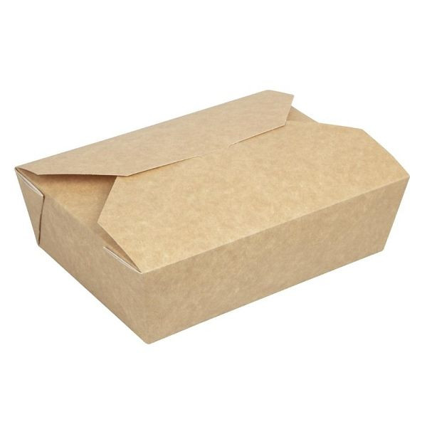 Colpac Recyclable Kraft Microwavable Food Boxes 1950ml Lot de 200 (Lot de 200), FA365