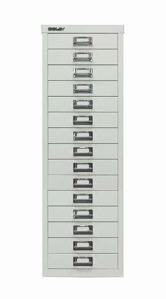 Bisley MultiDrawer ™, série 39, A4, 15 tiroirs, gris clair, L3915645