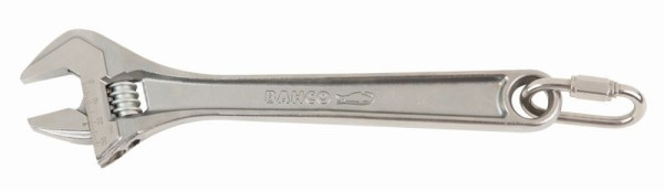 Clé à molette Bahco 15", chromée, SW 44 mm, mousqueton pour attacher une ligne de sécurité, TAH8074C
