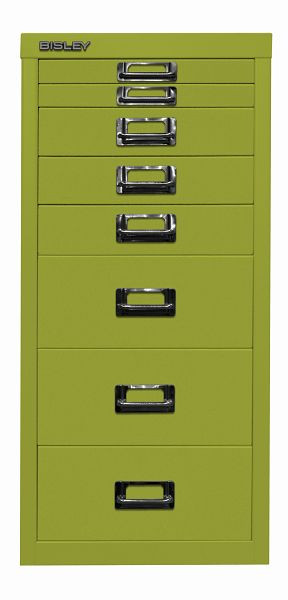 Bisley MultiDrawer™, série 29, DIN A4, 8 tiroirs, vert, L298604