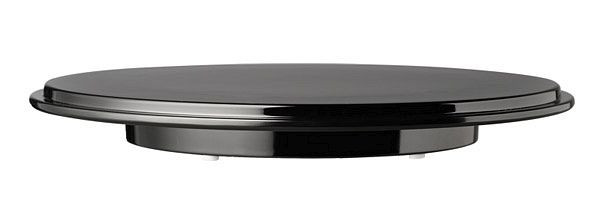 Assiette à gâteau APS, Ø 31 cm, hauteur : 4 cm, mélamine, noir, avec pieds antidérapants, 00469