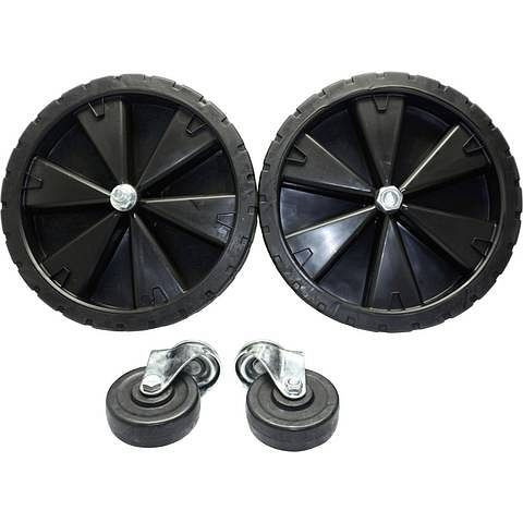 Jeu de roues AEROTEC - entièrement caoutchoutées + roulettes pivotantes 250, 9421436