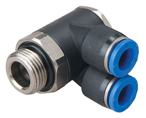 minuterie B-YVTEd-4-M5-KU, raccord vissé distributeur en Y, cylindrique, tuyau Ø : 4 mm, filetage : M5, UE : 10 pièces, 03180948