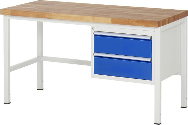 Etabli RAU série 8000 - modèle 8125, L1500 x P700 x H840 mm, base système L1495 x P650 x H800 mm, 03-8125A1-157B4S.11