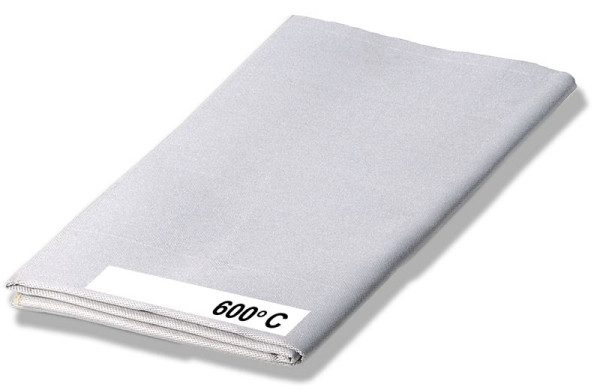 ELMAG matériau de couverture de soudage en tissu de verre, 1000x1000 mm, revêtement alufix sur une face jusqu'à 600° C, 55266