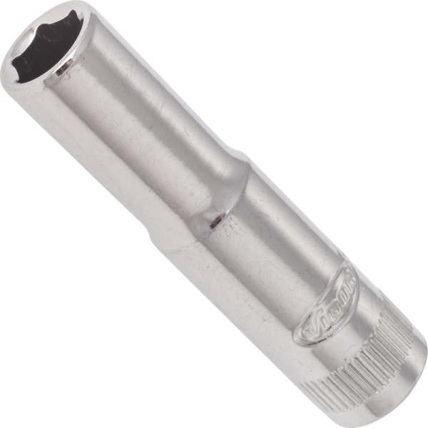 Insert de clé à douille VIGOR, long, carré creux 6,3 mm (1/4 pouce), profil à six pans extérieurs, 7 mm, V2536N