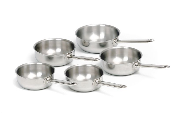 Set de sauteuses en acier inoxydable Locher (5 sauteuses) PSET2, 209215