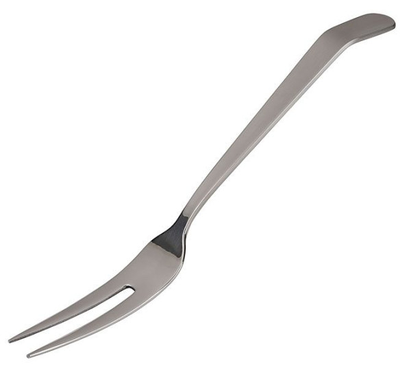 Fourchette à viande APS, 2 dents, longueur totale : 21 cm, inox 18/10, partie avant polie, manche mat, 00596