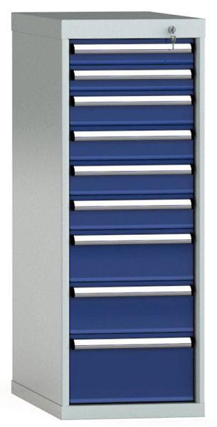 Armoire à tiroirs KLW 1150 x 419 x 750 mm H x L x P, dimensions d'installation : 150 mm, division : 18x36 unités, SDB1150-09EP-001