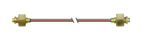 Coude de transfert ELMAG gaz mixte argon-Co2 environ 1 000 mm, pour le remplissage de petites bouteilles de 10, 20 et 50 litres, 56121