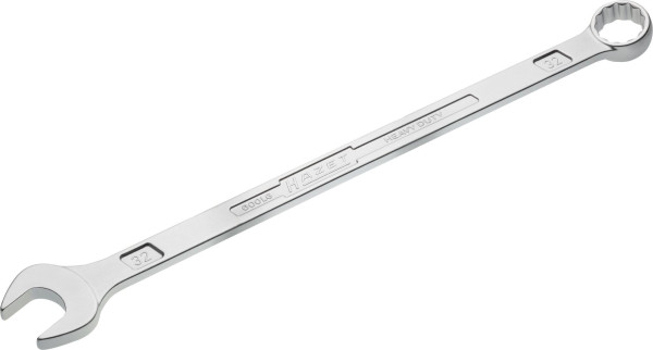 Clé polygonale Hazet, extra longue, design fin, profil de traction externe double hexagonal, 32 mm, 600LG-32