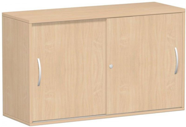 geramöbel élément supérieur d'armoire à portes coulissantes 25 mm, avec pieds réglables, verrouillable, 1200x425x720, hêtre/hêtre, S-312153-BB