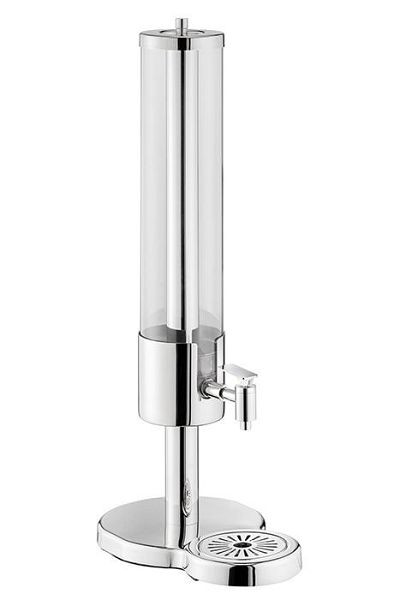 Distributeur de jus APS -TOWER-, 35 x 23 cm, hauteur : 75 cm, 5 litres, acier inoxydable 18/8, polycarbonate, avec tube de glace pilée, 10440
