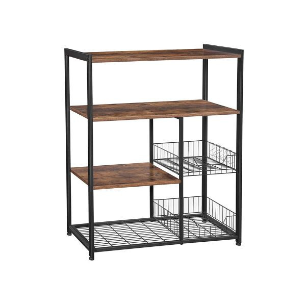 Etagère de cuisine VASAGLE avec paniers en filet style industriel, KKS96X