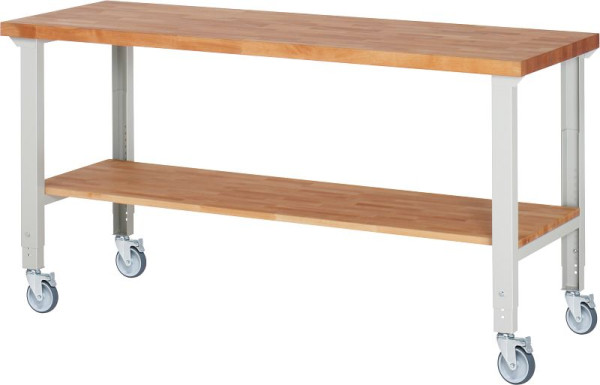 Etabli mobile RAU (réglable en hauteur) 7000-7, 2000x700x950-1000mm, 4 roulettes pivotantes, 05-7000-7-207B4H4.12