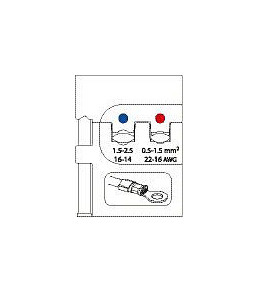 Insert de module GEDORE pour cosses de câble isolées, 0,5-2,5, 1830562