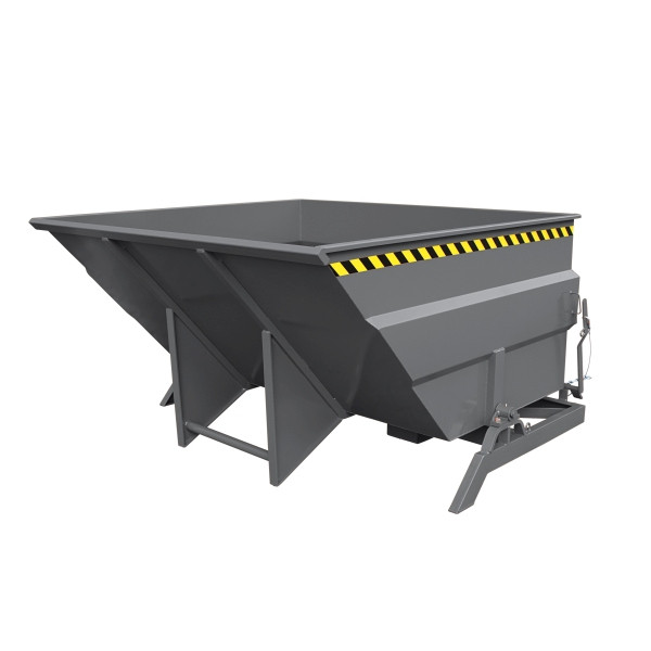 Conteneur basculant industriel Eichinger, extra large et solide, 2500 kg, 3000 litres, gris anthracite, 20241800000096