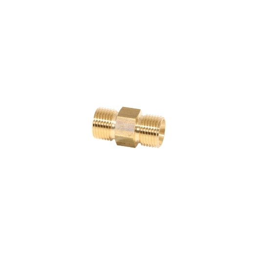 ELMAG mamelon double avec 'filetage long', AG 1/2" x AG 1/2", laiton (cône intérieur 45°), 42391
