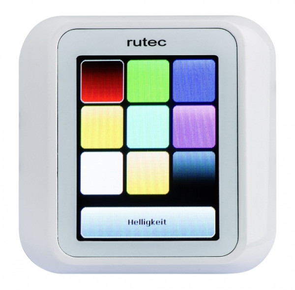 rutec Projekt TFT LED RGB + W Écran tactile DMX Écran tactile DMX avec cadre Alpha Nea blanc, PHH458