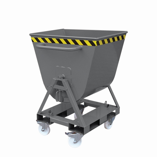 Benne basculante industrielle Eichinger inclinable des 2 côtés, accessible des 4 côtés, 500 kg, 300 litres gris anthracite, 20670400000096