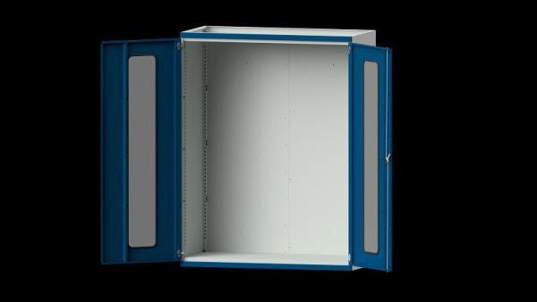 Etablis ANKE, armoire pour charges lourdes, modèle 300, 1485 x 690 x 1950 mm, zone de visualisation en plexiglas, RAL 7035/5010, 621.036