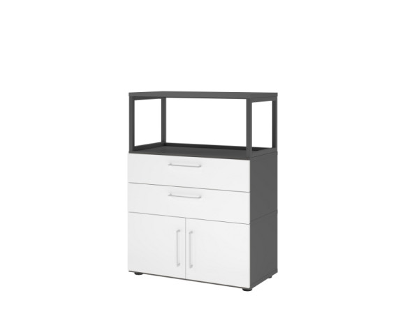 Armoire combinée Hammerbacher, 3OH, graphite/blanc, VFW38K1RG/G/W/BS