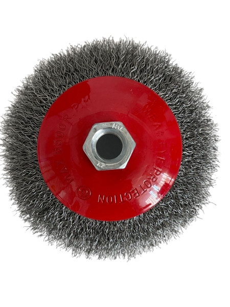 VaGo-Tools 24x brosses rondes 125 mm ondulées pour meuleuse d'angle, pack de 24, 09-024x24_xv