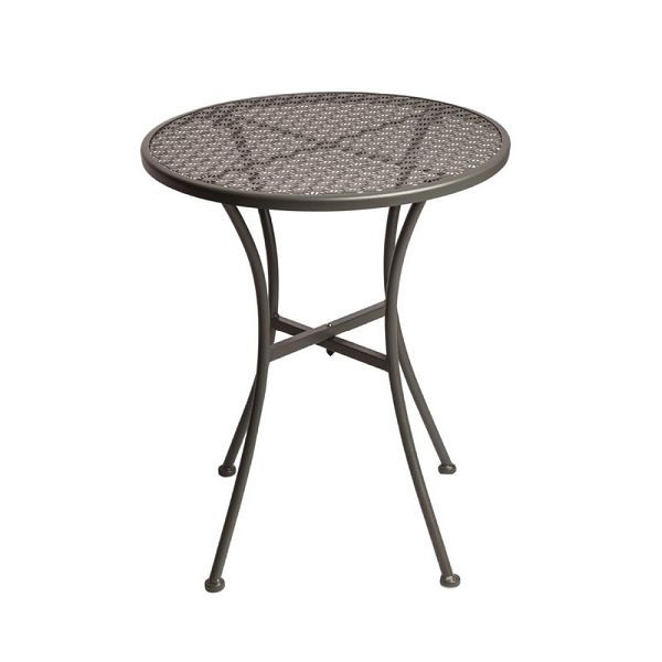Table bistrot ronde Bolero au design mince gris acier 60cm, GG703