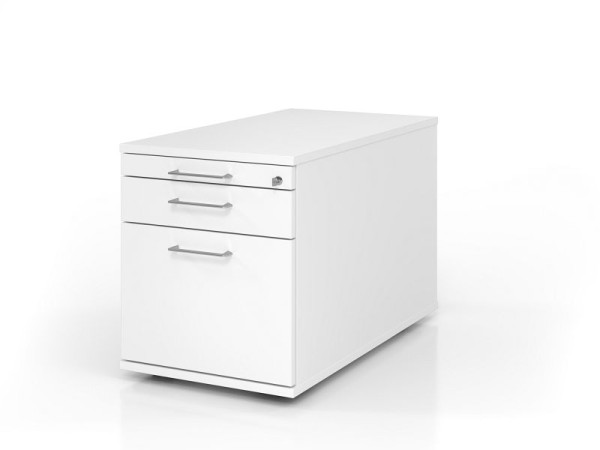 Conteneur roulant Hammerbacher TC20 BS, profondeur 80, corps : blanc / façade : blanc, 42,8 x 51,2 x 80 cm, 1/2/6 HE, VTC20/W/W/BS