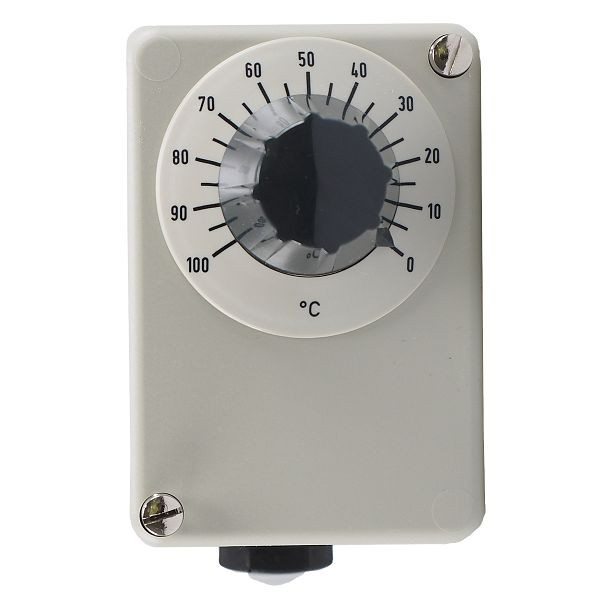 Régulateur de température JUMO avec contact inverseur, 0 à 100°C, longueur de montage 150 mm, 60001125